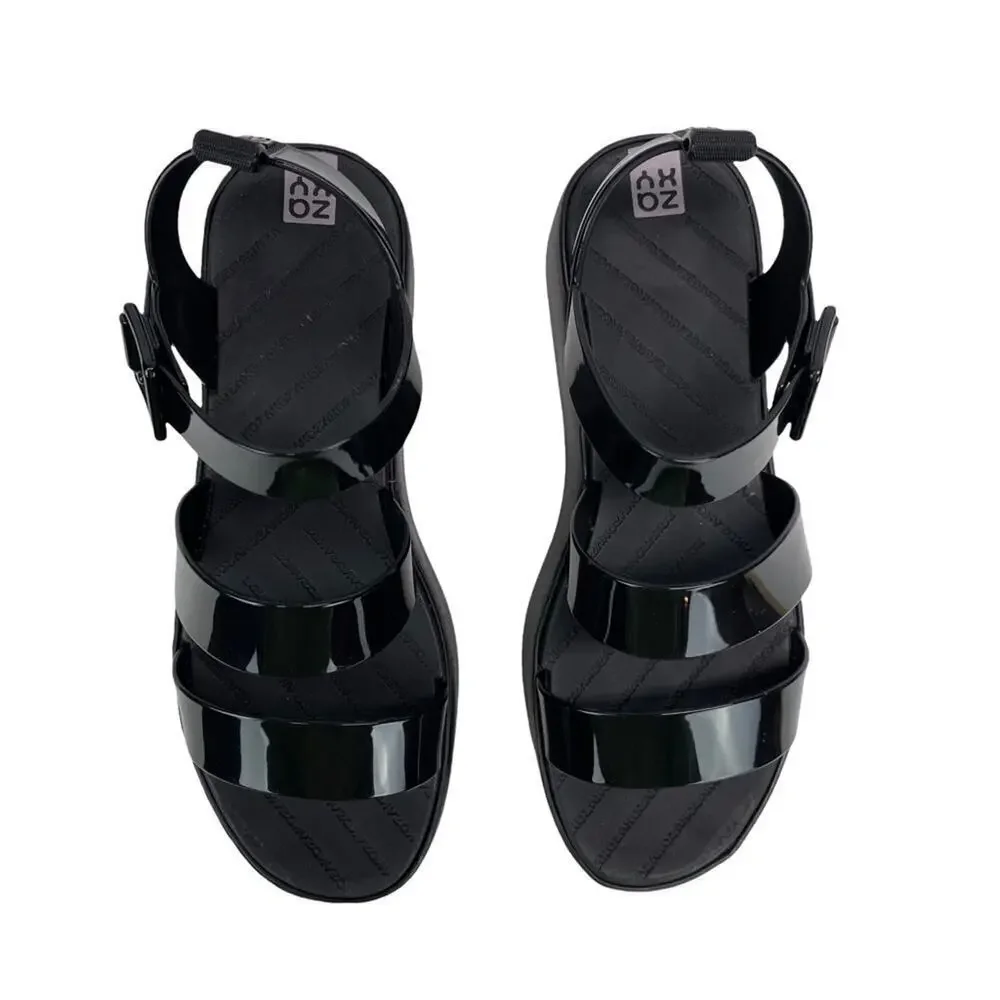 Zaxy Women's 18059 Future Platform Vanilla Scent Chunky Sandals in Black Size 8
